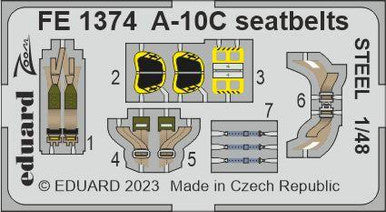 Eduard FE1374 1/48 A-10C Seatbelts Steel for Academy