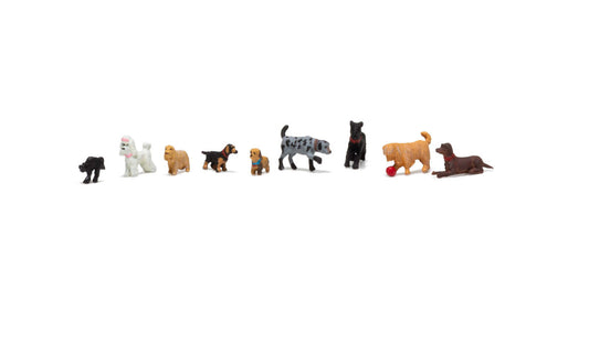 Woodland Scenics A1972 HO Scale Cat & Dogs