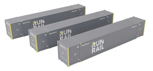 Walthers SceneMaster 18506 HO 53' Container 3-Pack Run Rail