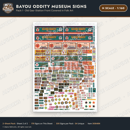 Alpine Railworks 30846N N Scale Roadside Signs - Oddity Museum