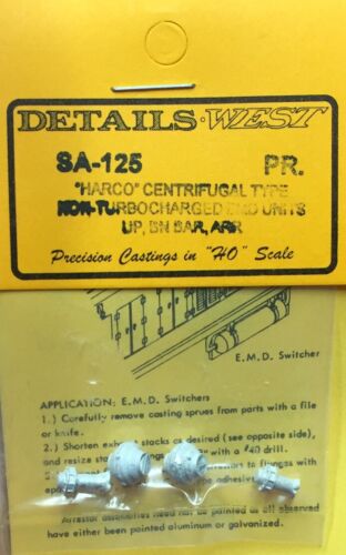 Details West SA-125 HO Scale Spark Arrestors "Super" -- Harco