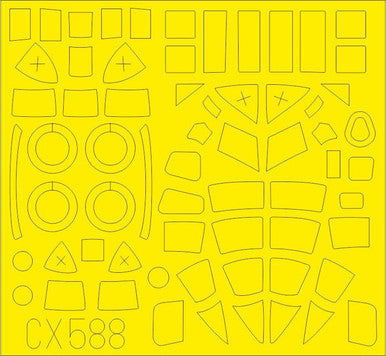 Eduard CX588 1/72 Mask Beaufort Mk. I for AIR Canopy Mask Set