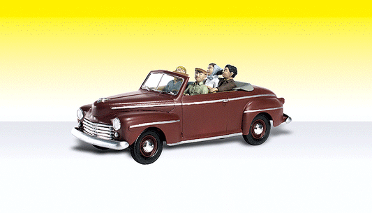 Woodland Scenics 5334 N Scale AutoScenes rive Family in a Convertible