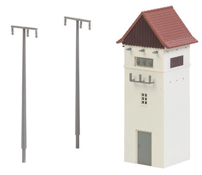 Faller 120241 HO Electrical Substation with Power Poles Kit