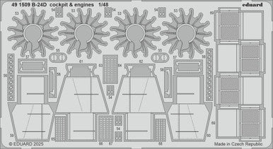 Eduard 491509 1/48 B-24D Cockpit & Engines Photo Etched Set for HOBBY