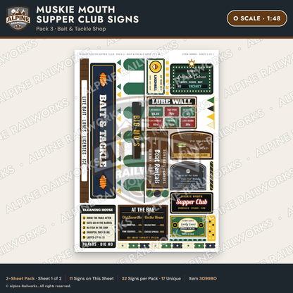 Alpine Railworks 30998O O Scale Roadside Attraction Signs - Giant Fish