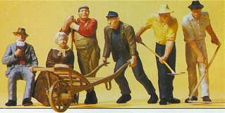 Preiser 45157 G Scale Pedestrians Rural Workers & Accessories