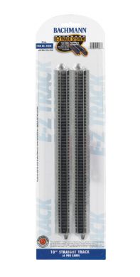 Bachmann 44815 N 10" Straight Nickel Silver Track (6/Cd)