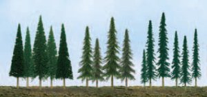 JTT Scenery 92118 Evergreens 2.5'-6' Bulk 90Pk