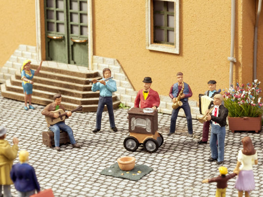 Noch 12820 HO Scale Street Musicians Sound Scene w/Speaker & Figures