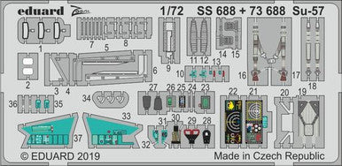 Eduard SS688 1/72 Su-57 for Zvezda Photo Etch Detail Set