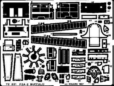 Eduard 72221 1/72 Buffalo for Hasegawa Photo Etch Detail Set