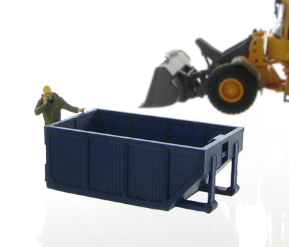 3D To Scale 50-235-DB 1/50 Rolloff Dumpster 10 Yards, Blue