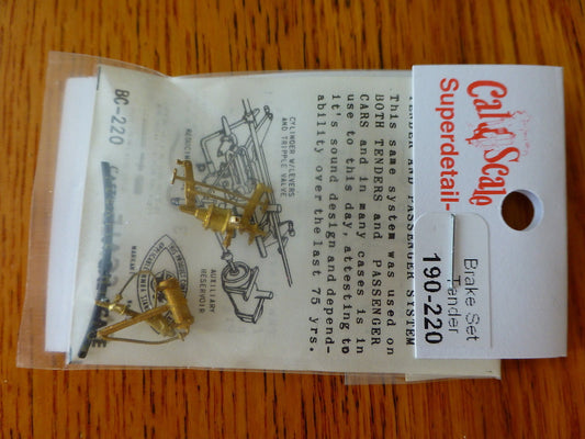 Cal Scale 220 Ho Brake Set Tender Old