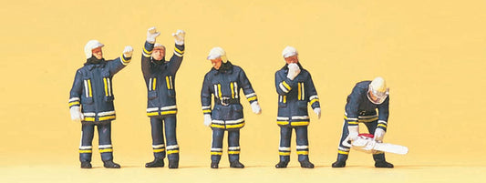 Preiser 10486 HO Firefighters Technical Support Set Era VI