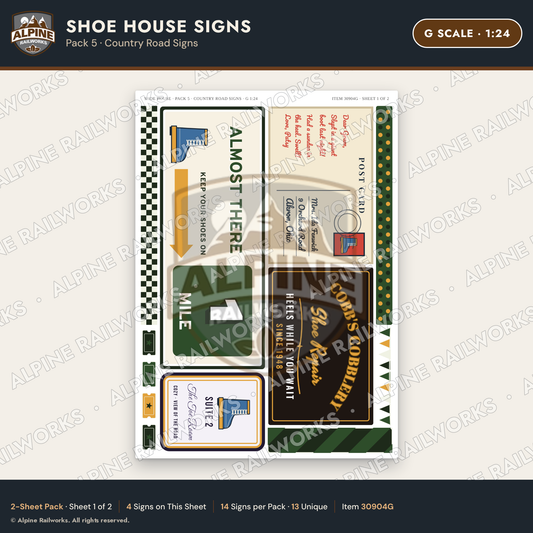 Alpine Railworks 30904G G Scale Roadside Attraction Signs - Shoe House