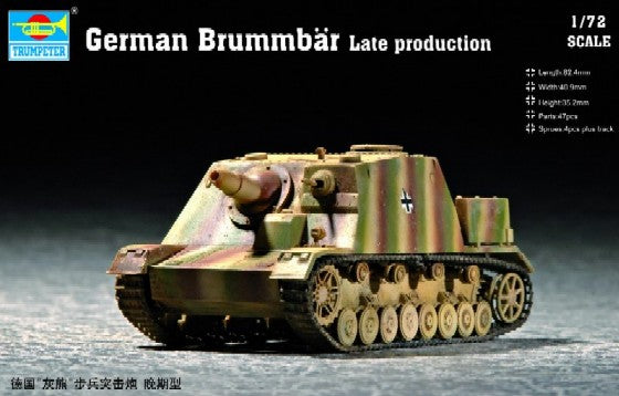Trumpeter Scale Models 7212 1/72 German Brummbar Tank Late Production