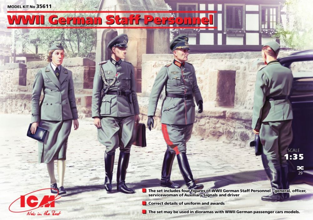 ICM Models 35611 1/35 WWII German Staff Personnel (4)