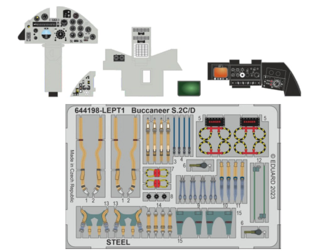 Eduard 644198 1/48 Aircraft- Buccaneer S2C/D LooK for ARX (Photo-Etch & Resin)
