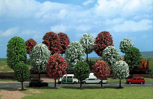 Busch 6584 N/TT Scale Spring Trees, Pack of 16