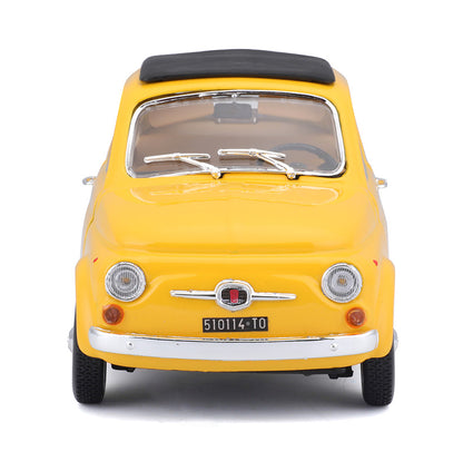 Bburago 22098Y 1/24 1965 Fiat 500 F in Yellow