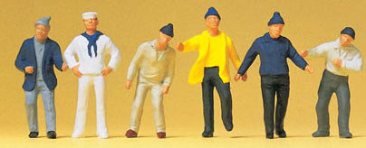 Preiser 14063 HO Scale Working People, Ships crew 6/ Working people