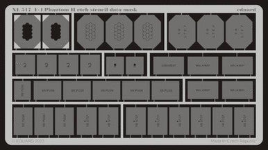 Eduard XL517 1/32 Mask F-4 Etch Stencil Data Mask -Etch