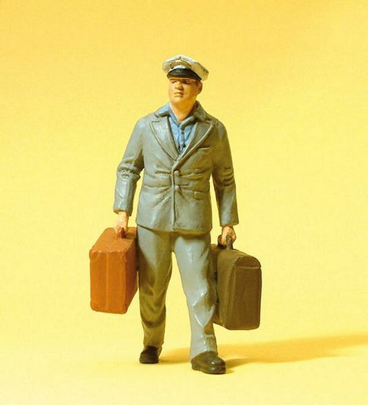 Preiser 45511 G Scale Working People -- US Porter w/Luggage