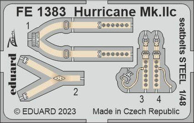 Eduard FE1383 1/48 Hurricane Mk.IIc Seatbelts STEEL