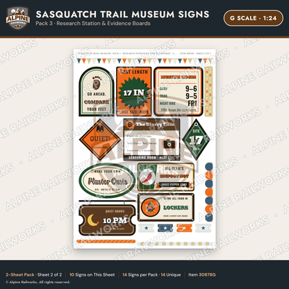 Alpine Railworks 30878G G Scale Roadside Signs - Bigfoot Museum