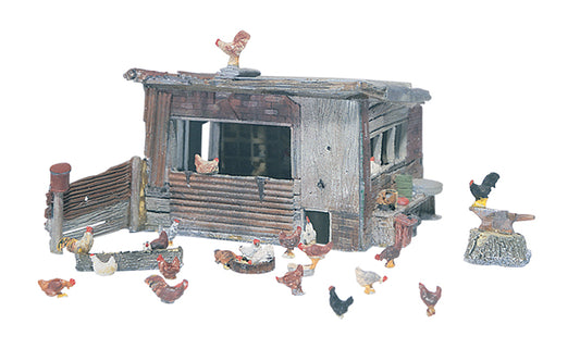 Woodland Scenics D215 All Scale Chicken Coop HO Scale Kit