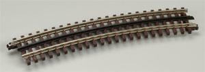 Atlas O 6060 O Scale 21st Century Track System(TM) Nickel Silver Rail w/Brown Ties - 3-Rail -- O54 Full Curved Section (16pcs./circle)
