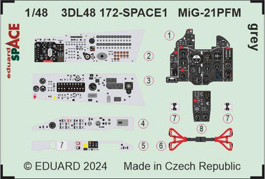 Eduard 3DL48172 1/48 MiG-21PFM Grey SPACE 1/48