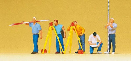Preiser 10512 HO Scale Working People Surveyors pkg(5)