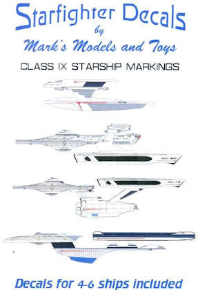 Starfighter Decals 27 - Star Trek - Class IX Starship Markings