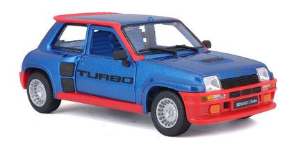 Bburago 21088MBLR 1/24 1982 Renault 5 Turbo, Metallic Blue