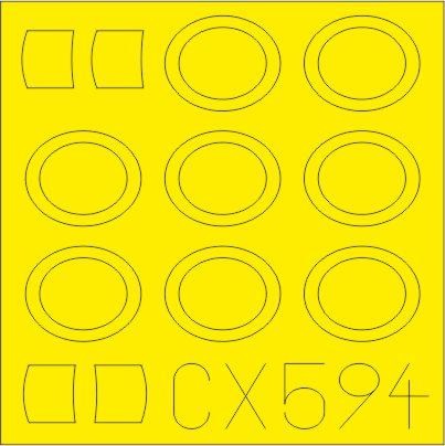 Eduard CX594 1/72 Mask Aircraft- Nieuport Ni17 Weekend for EDU