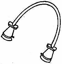 Details West MU-218 HO Scale MU Cables -- Double Plugs pkg(4)