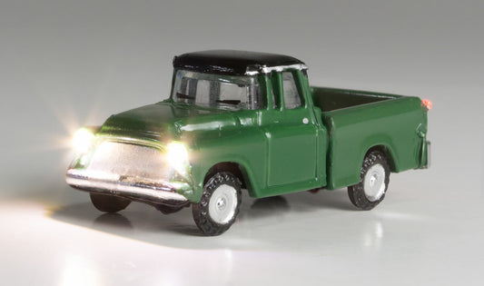 Woodland Scenics 5610 N Scale Green Pickup - Just Plug(R) Lighted Vehicle