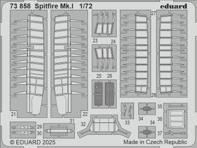 Eduard 73858 1/72 Spitfire Mk.I Photo Etched Set for IBG