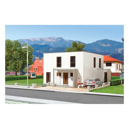 kibri 38339 ho scale lina cube house with terrace polyplate kit 11 9 x 13 9