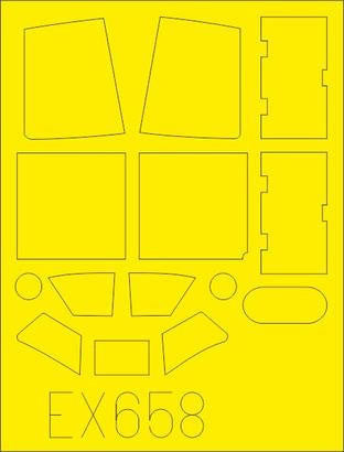 Eduard EX658 1/48 Mask Yak-1b for Zvezda Canopy Mask Set