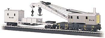 Bachmann 16138 HO Scale 250-Ton Crane Car Maintenance-of-Way