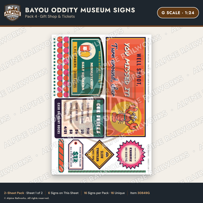 Alpine Railworks 30849G G Scale Roadside Signs - Oddity Museum
