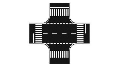 Noch 60712 HO Road Crossing/Intersection, Asphalt, Flexible