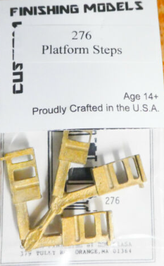 Custom Finishing 276 HO Scale End Steps -- Three Straight Up GP38-2s