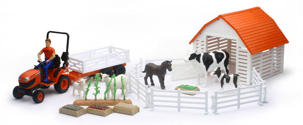 New Ray SS-33323 1/18 Scale Kubota Lawn Tractor Playset Playset