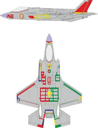 Eduard EX931 1/48 Mask F-35A RAM Coating Early for Tamiya