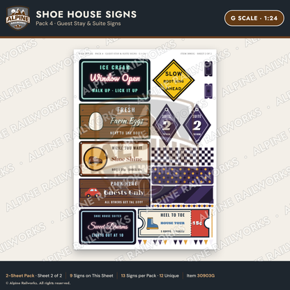 Alpine Railworks 30903G G Scale Roadside Attraction Signs - Shoe House