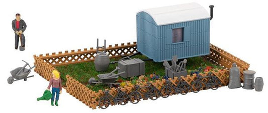 Faller 190090 HO Scale Allotment Garden w/Figures & Details -- 75th Kit